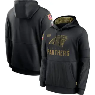 Carolina Panthers Men's 2020 Salute to Service Sideline Performance Pullover Hoodie - Black
