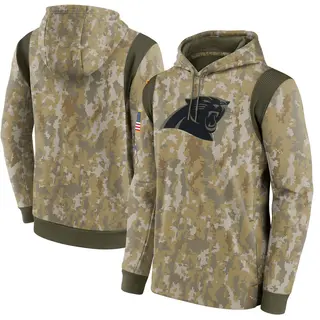 Carolina Panthers Men's 2021 Salute to Service Therma Performance Pullover Hoodie - Camo