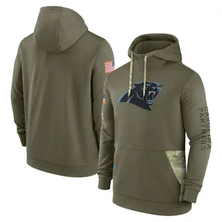Carolina Panthers Men's 2022 Salute to Service Therma Performance Pullover Hoodie - Olive