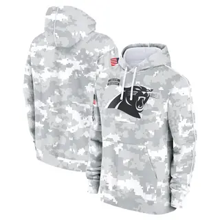 Carolina Panthers Men's 2024 Salute to Service Club Fleece Pullover Hoodie - Arctic Camo