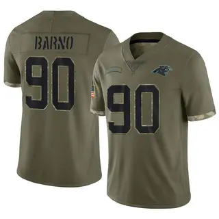 Carolina Panthers Men's Amare Barno Limited 2022 Salute To Service Jersey - Olive