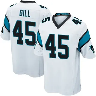 Carolina Panthers Men's Cam Gill Game Jersey - White