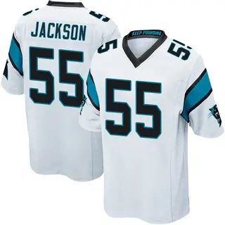 Carolina Panthers Men's Cam Jackson Game Jersey - White
