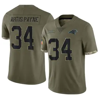 Carolina Panthers Men's Cameron Artis-Payne Limited 2022 Salute To Service Jersey - Olive