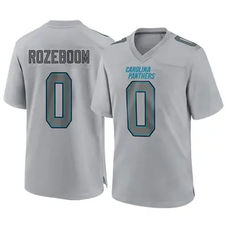 Carolina Panthers Men's Christian Rozeboom Game Atmosphere Fashion Jersey - Gray