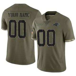 Carolina Panthers Men's Custom Limited 2022 Salute To Service Jersey - Olive