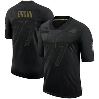 Carolina Panthers Men's Deonte Brown Limited 2020 Salute To Service Jersey - Black