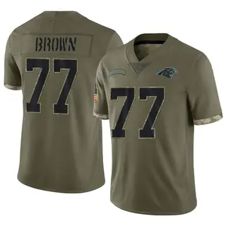 Carolina Panthers Men's Deonte Brown Limited 2022 Salute To Service Jersey - Olive