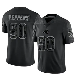 Carolina Panthers Men's Julius Peppers Limited Reflective Jersey - Black