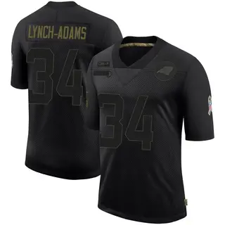 Carolina Panthers Men's Kay'Ron Lynch-Adams Limited 2020 Salute To Service Jersey - Black