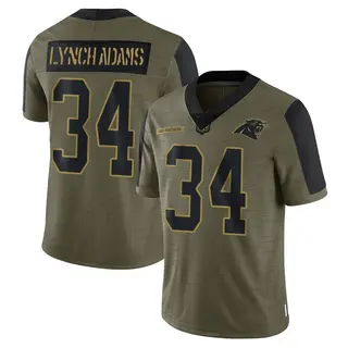 Carolina Panthers Men's Kay'Ron Lynch-Adams Limited 2021 Salute To Service Jersey - Olive