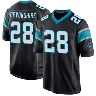 Carolina Panthers Men's M.J. Devonshire Game Team Color Jersey - Black