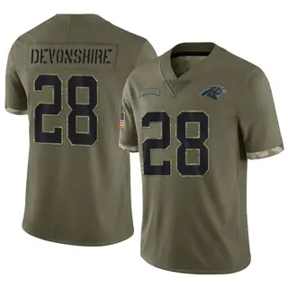 Carolina Panthers Men's M.J. Devonshire Limited 2022 Salute To Service Jersey - Olive