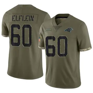 Carolina Panthers Men's Pat Elflein Limited 2022 Salute To Service Jersey - Olive