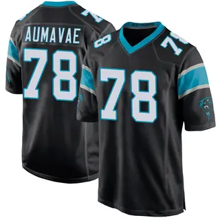 Carolina Panthers Men's Popo Aumavae Game Team Color Jersey - Black