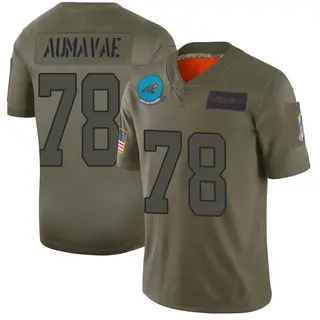 Carolina Panthers Men's Popo Aumavae Limited 2019 Salute to Service Jersey - Camo