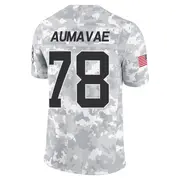 Carolina Panthers Men's Popo Aumavae Limited 2024 Salute to Service Jersey - Arctic Camo