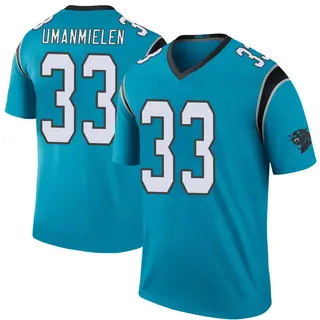 Carolina Panthers Men's Princely Umanmielen Legend Color Rush Jersey - Blue