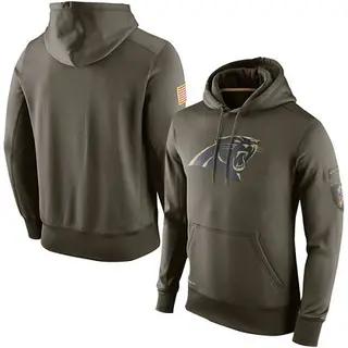 Carolina Panthers Men's Salute to Service KO Performance Hoodie - Olive