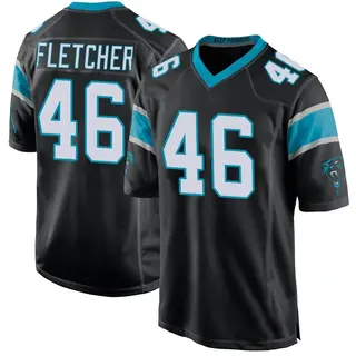 Carolina Panthers Men's Thomas Fletcher Game Team Color Jersey - Black