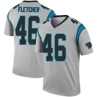 Carolina Panthers Men's Thomas Fletcher Legend Inverted Silver Jersey
