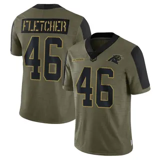 Carolina Panthers Men's Thomas Fletcher Limited 2021 Salute To Service Jersey - Olive
