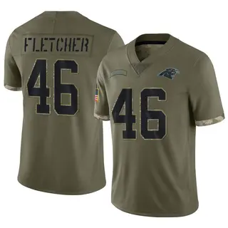 Carolina Panthers Men's Thomas Fletcher Limited 2022 Salute To Service Jersey - Olive