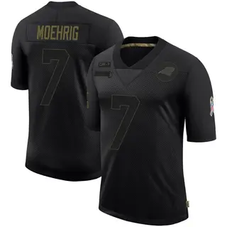 Carolina Panthers Men's Tre'von Moehrig Limited 2020 Salute To Service Jersey - Black