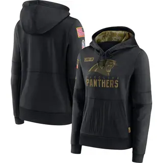 Carolina Panthers Women's 2020 Salute to Service Performance Pullover Hoodie - Black