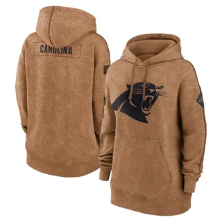 Carolina Panthers Women's 2023 Salute to Service Pullover Hoodie - Brown