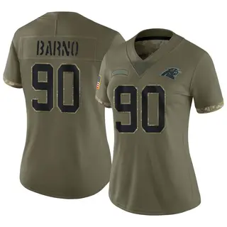 Carolina Panthers Women's Amare Barno Limited 2022 Salute To Service Jersey - Olive