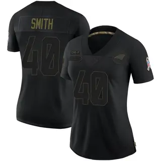 Carolina Panthers Women's Brandon Smith Limited 2020 Salute To Service Jersey - Black