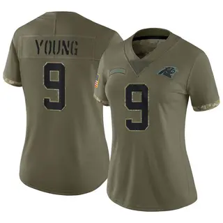 Carolina Panthers Women's Bryce Young Limited 2022 Salute To Service Jersey - Olive