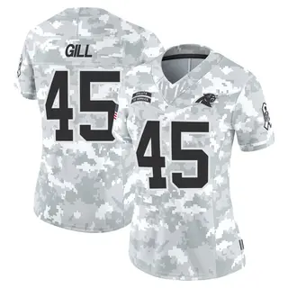 Carolina Panthers Women's Cam Gill Limited 2024 Salute to Service Jersey - Arctic Camo