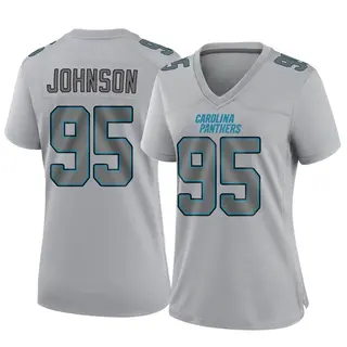 Carolina Panthers Women's Charles Johnson Game Atmosphere Fashion Jersey - Gray