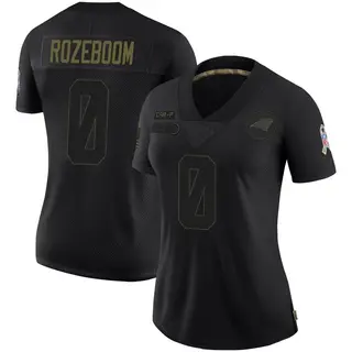 Carolina Panthers Women's Christian Rozeboom Limited 2020 Salute To Service Jersey - Black