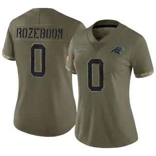 Carolina Panthers Women's Christian Rozeboom Limited 2022 Salute To Service Jersey - Olive