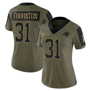 Carolina Panthers Women's Corey Thornton Limited 2021 Salute To Service Jersey - Olive