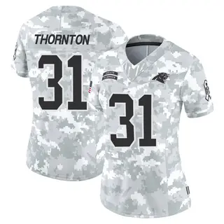 Carolina Panthers Women's Corey Thornton Limited 2024 Salute to Service Jersey - Arctic Camo