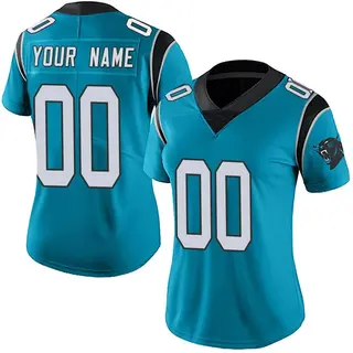 Carolina Panthers Women's Custom Limited Alternate Vapor Untouchable Jersey - Blue