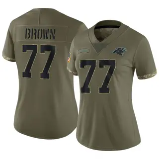 Carolina Panthers Women's Deonte Brown Limited 2022 Salute To Service Jersey - Olive