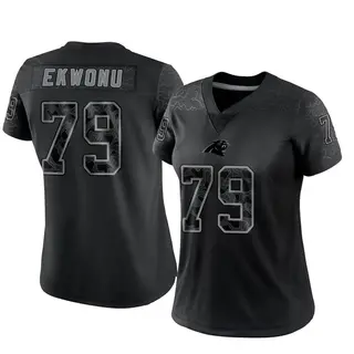 Carolina Panthers Women's Ikem Ekwonu Limited Reflective Jersey - Black