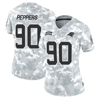 Carolina Panthers Women's Julius Peppers Limited 2024 Salute to Service Jersey - Arctic Camo