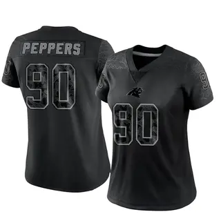 Carolina Panthers Women's Julius Peppers Limited Reflective Jersey - Black