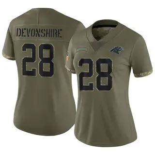 Carolina Panthers Women's M.J. Devonshire Limited 2022 Salute To Service Jersey - Olive