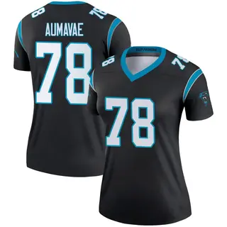 Carolina Panthers Women's Popo Aumavae Legend Jersey - Black