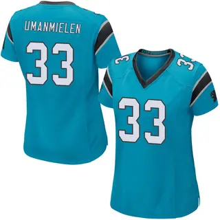 Carolina Panthers Women's Princely Umanmielen Game Alternate Jersey - Blue