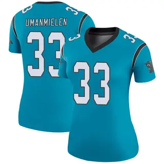 Carolina Panthers Women's Princely Umanmielen Legend Color Rush Jersey - Blue