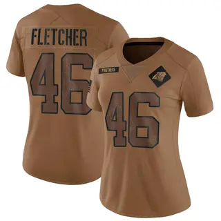 Carolina Panthers Women's Thomas Fletcher Limited 2023 Salute To Service Jersey - Brown