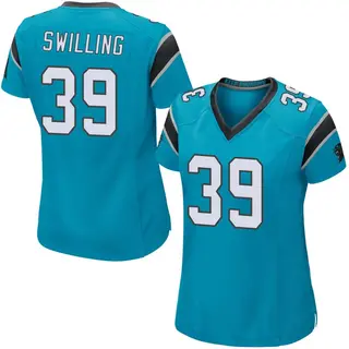 Carolina Panthers Women's Tre Swilling Game Alternate Jersey - Blue